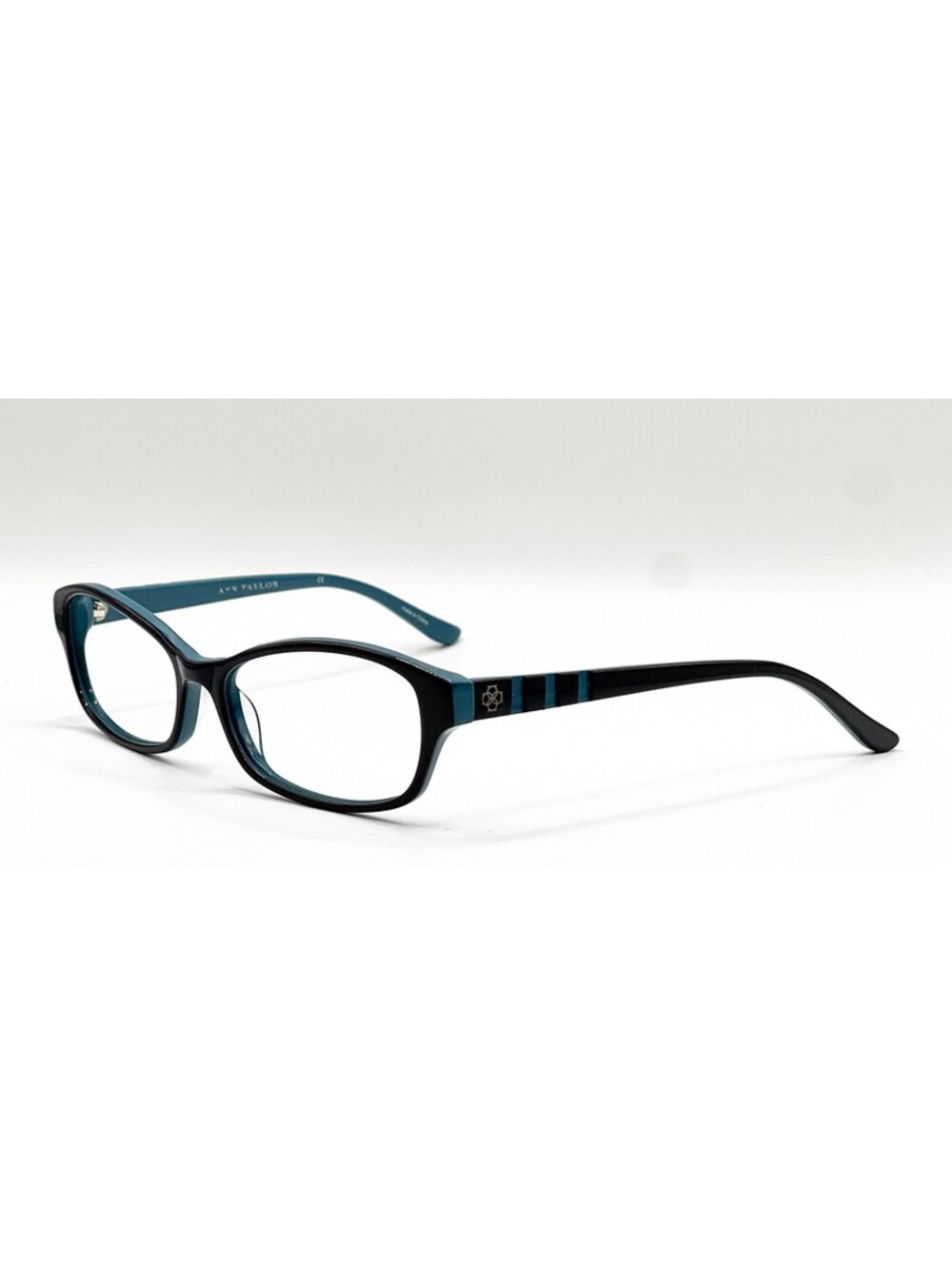 NEW ANN TAYLOR AT304 C01 BLACK TEAL AUTHENTIC EYEGLASSES 53-16